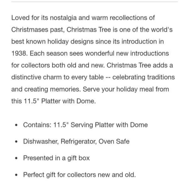 Spode Christmas Tree Ceramic Serving/Cheese Platter and Dome Plate Holidays - Picture 12 of 13